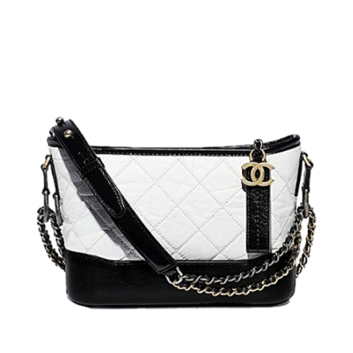 샤* 가브리엘 스몰 호보 백 블랙&화이트