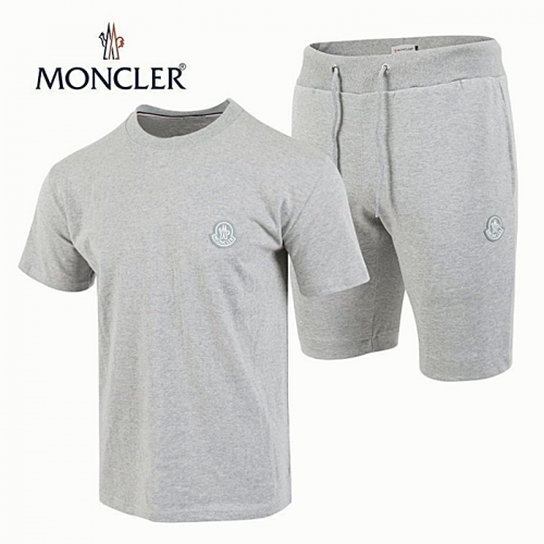 몽클*어 그레이 패치 반팔 & 반바지 트레이닝 셋트