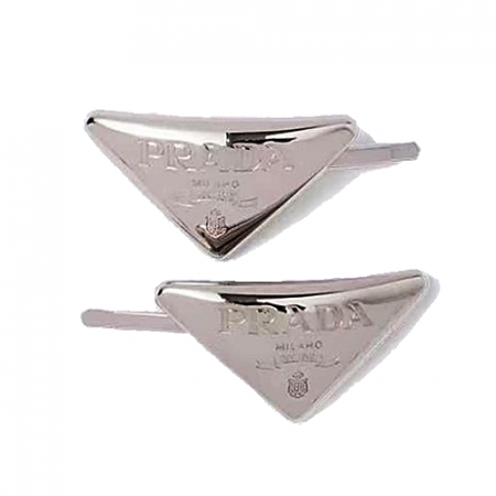 PRADA 뉴 삼각로고 헤어핀