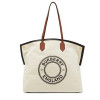 버*리 소사이어티 미디엄 프린트 캔버스 토트백 크
