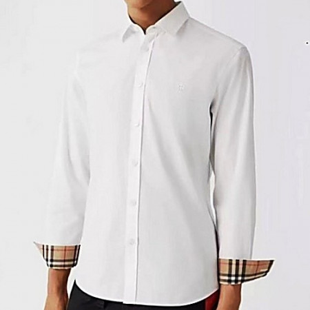 BURBERRY  TB자수 포인트 로고 면실크셔츠