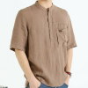 보테가베*타 차이나넥 6부 린넨셔츠