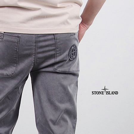스톤 아일*드 워싱 린넨 슬립 배기핏 팬츠