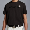 몽클*어 로고 레터링 플로킹 프린트 티셔츠
