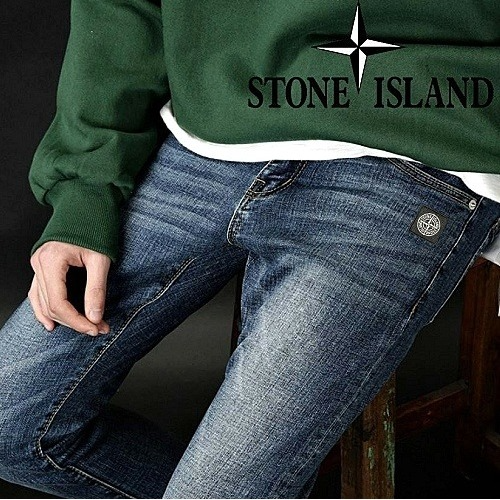 스톤아일*드 더글릿 슬랍 더블 9부 커팅진 - 진청S