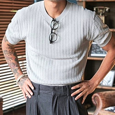 톰*드 스쿼시 라운드 린넨 티셔츠