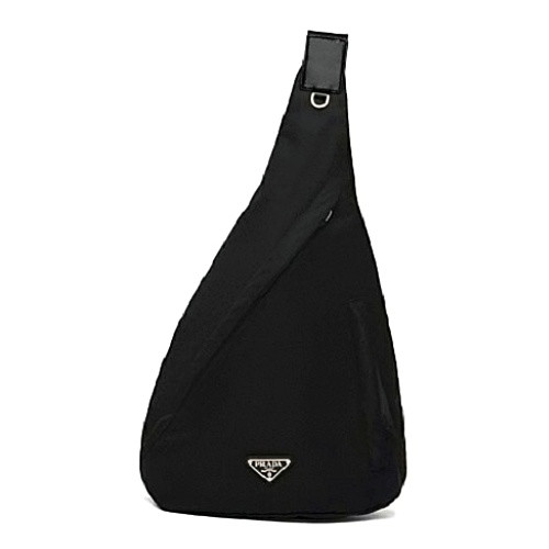 PRADA 리나일론 및 가죽 백팩 블랙