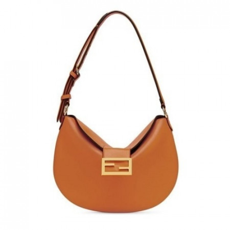 FENDI 스몰 크루아상 호보백 브라운