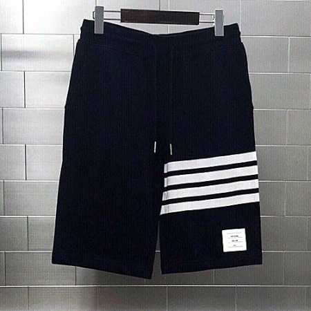 THOME BROWNE 시그니처 4BAR 반바지 - 네이비