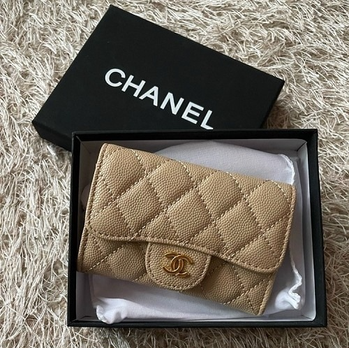 CHANEL 클래식 카드 지갑 - 베이지