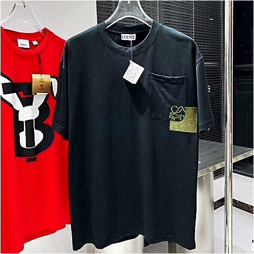 로에베 포켓 자수 티셔츠