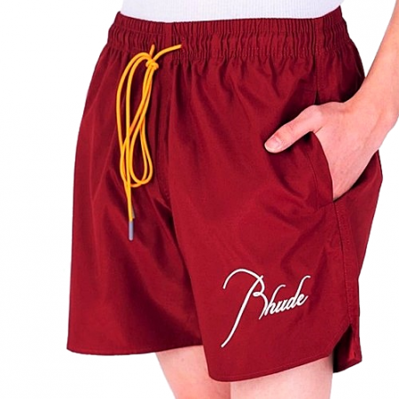 RHUDE 커브드로고 스윔 쇼츠