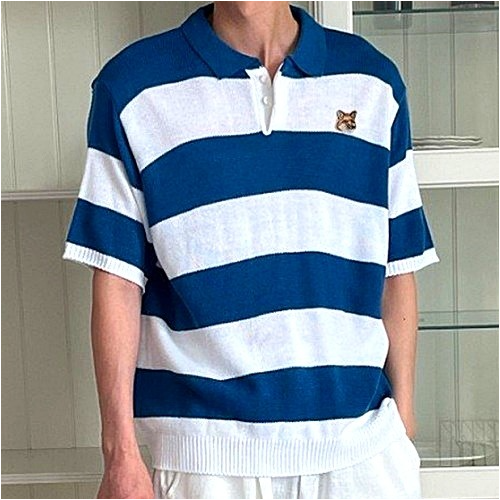 메종키*네 오버핏 폭스 빅단가라 반팔