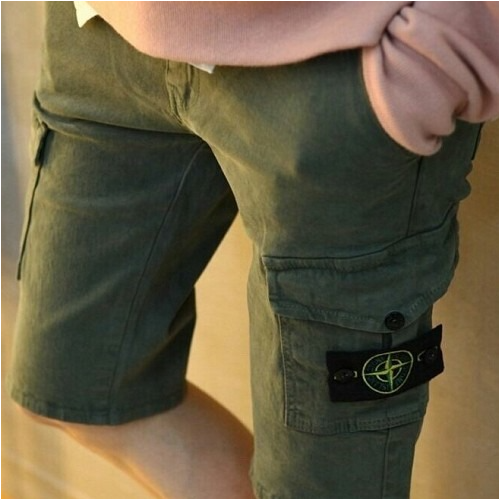 스톤아일*드 워싱 5부 카고팬츠