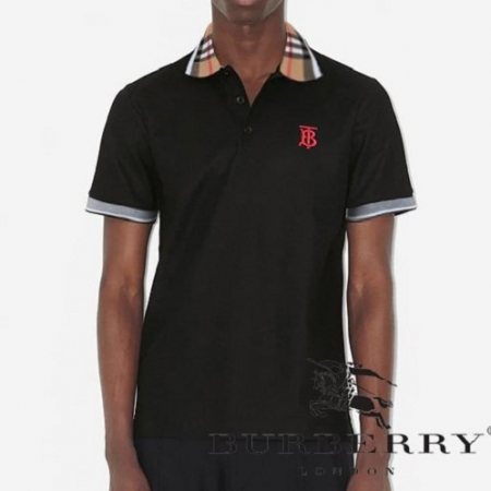 버*리 TB자수 체크카라 PK 티셔츠