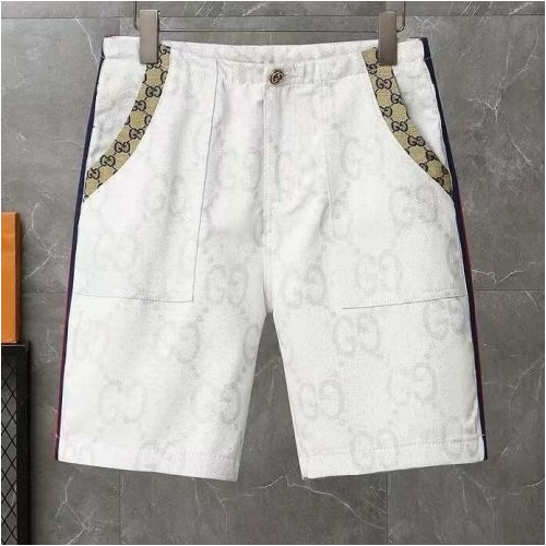 GUC*I 자가드 로고 하프 팬츠