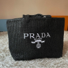 PRADA 라피아 토드백