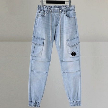 CP컴퍼니 렌즈 카고 데님 조거팬츠
