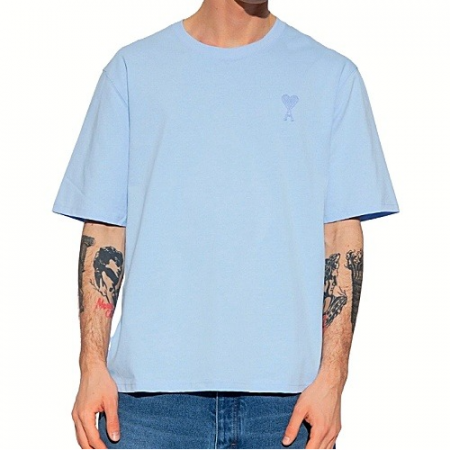 AMI PARIS 톤온톤하트 바이오워싱 티셔츠