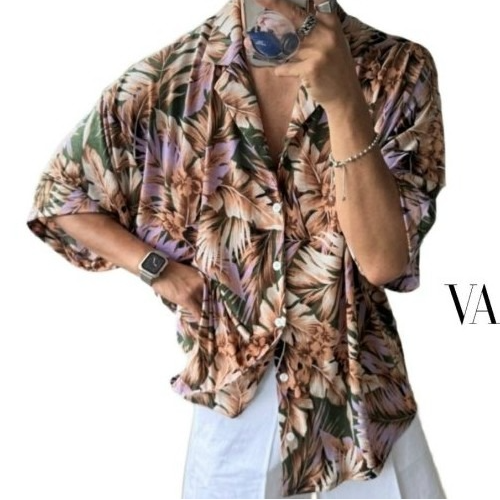 VALENTI*O 아이스 플라워셔츠