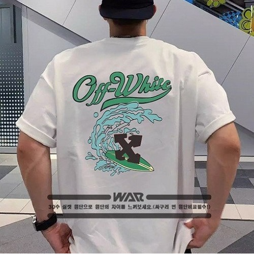 오프화*트 서핑 라인 티셔츠
