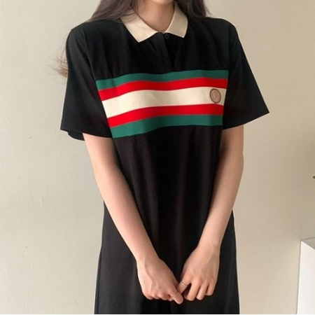 GUC*I 코튼 반소매 원피스