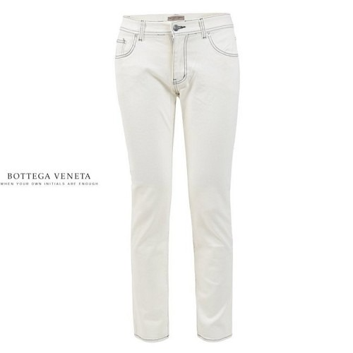 보테가베*타 블랙 스틸 로고 화이트 슬림 일자진