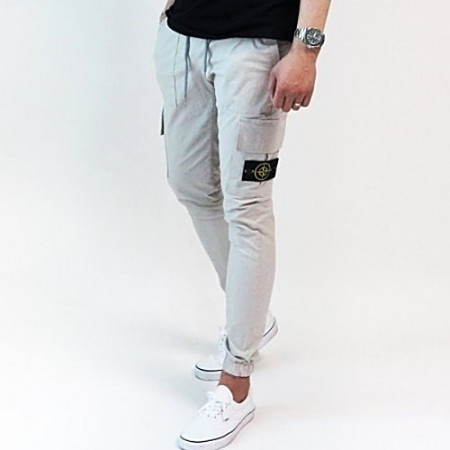 스톤아일*드 린넨 조거 카고팬츠 (스판)