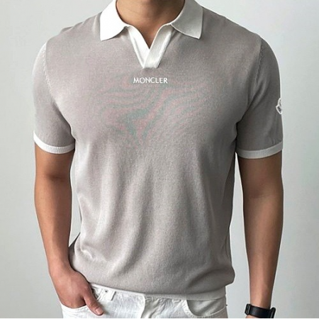 몽클*어 MONCLER 배색 린넨 반팔