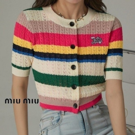 미우*우 컬러 라인가디건