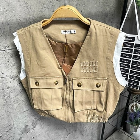 미우 MIUMIU 크롭 베스트