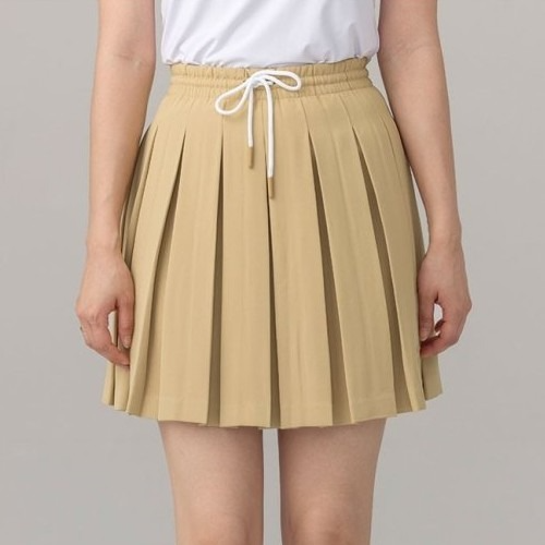 지*어 Pleats 베이지 밴딩 스커트 2862