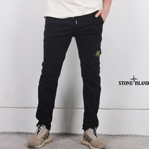 스톤 아일*드 앞포켓 밴딩 린넨 팬츠