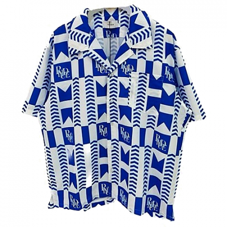 RHUDE 그라스 로고 숏슬리브 셔츠