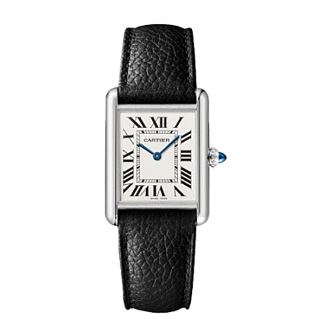 CARTIER 까르띠에 TANK 탱크 솔로 스틸 가죽 시계