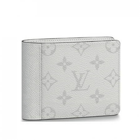 루이*통 모노그램 로고 스토리 화이트 반지갑