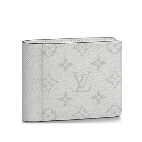 루이*통 모노그램 로고 스토리 화이트 반지갑