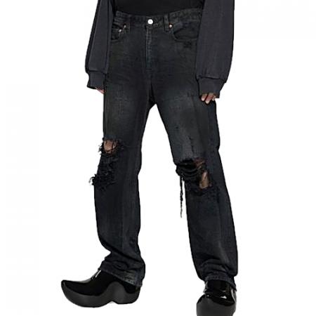 발렌시*가 BALENCIAGA 립트디스트 데님 팬츠