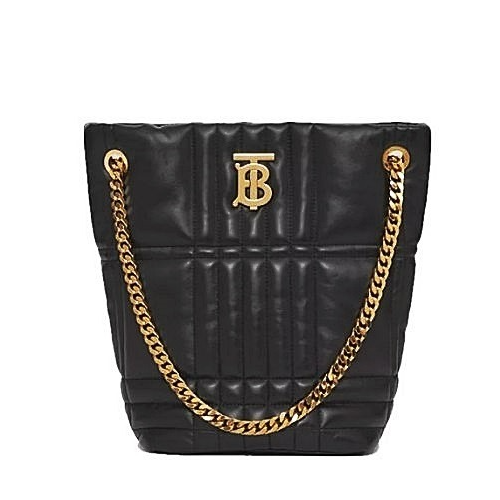 버버리 스몰 퀼팅 램스킨 롤라 버킷 백