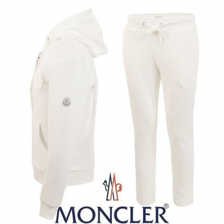몽클*어 화이트 빅로고 후드집업 트레이닝 셋트