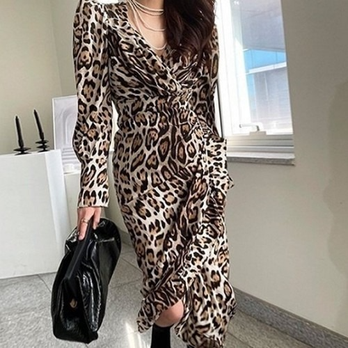 돌체앤가*나 레오 프릴 랩 원피스