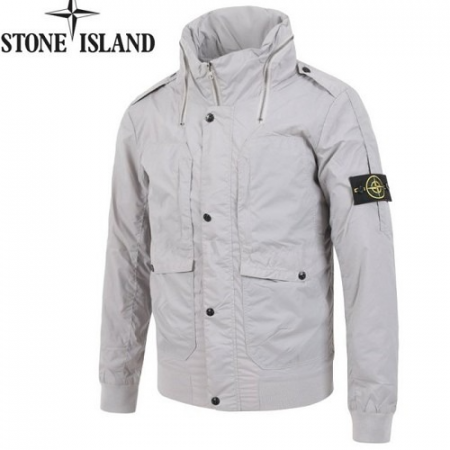 스톤 아일*드 31 그레이 멀티 버튼야상