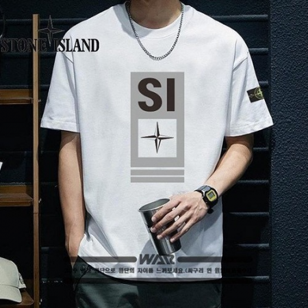 STONE ISLA*D 프론트 라이틴 문양 티셔츠
