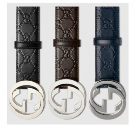 구찌 인터로킹GG 4.0cm 시그네쳐 벨트 Gucci