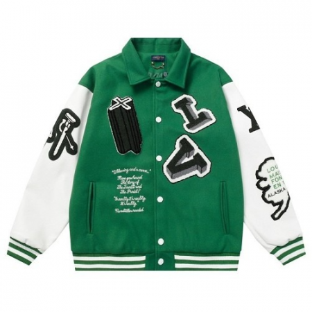 LOUIS VUITTON 로고패치 블루종 자켓