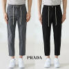 PRADA  롤업 배기핏 스판팬츠