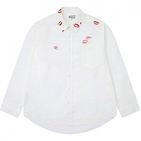 Maison Margiela 키스마크 포플린 셔츠