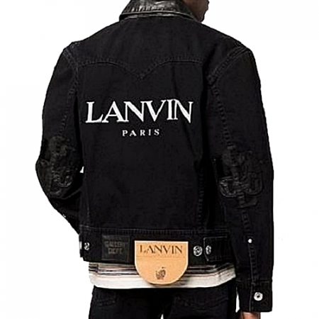 LANVIN x GALLERYDEPT 레더칼라 데님 자켓