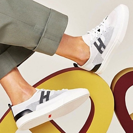 에르*스 HERMES H 딥 스니커즈 화이트