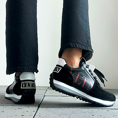 발렌*노 디테일 오픈 스니커즈